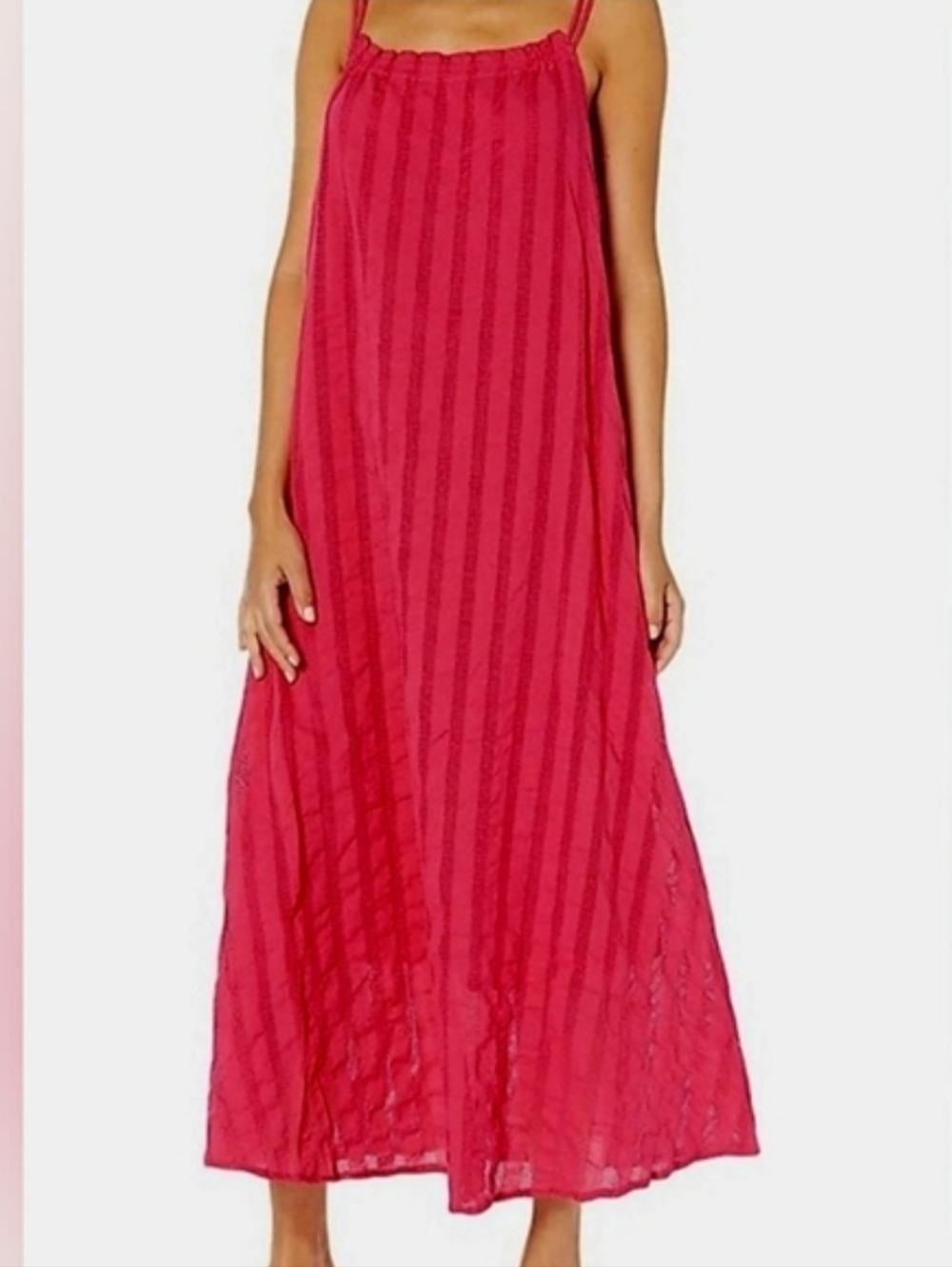 BB Dakota x Steve Madden Flowget About It Maxi Dress Sleeveless Bright Rose NWT